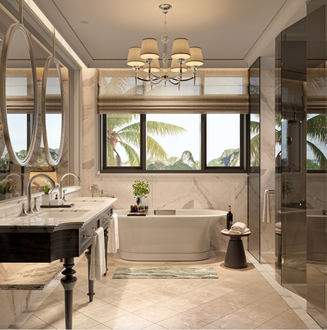 Beachfront Villa Master Bathroom