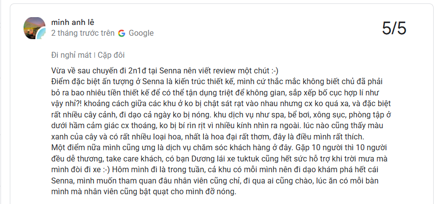 Bài đánh giá thực tế từ Google Maps về Senna Bắc Ninh năm 2026 38 screenshot 1782097836