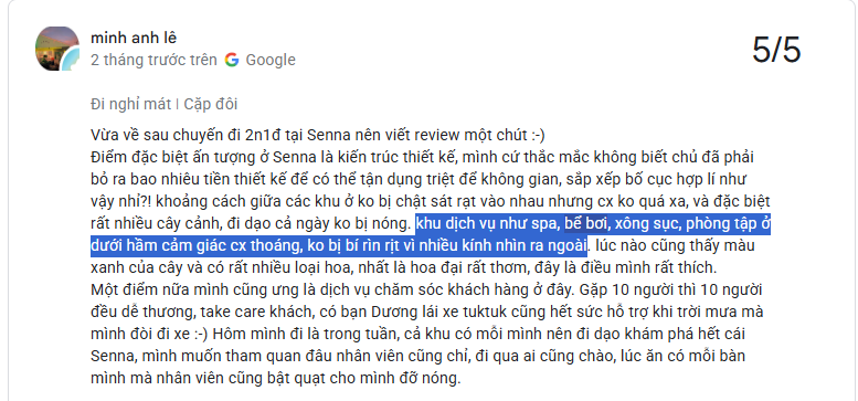 Bài đánh giá thực tế từ Google Maps về Senna Bắc Ninh năm 2026 48 screenshot 1782098627