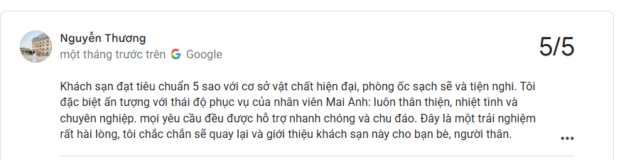 Bài đánh giá về trải nghiệm nghỉ dưỡng tại Dream Dragon Resort trên Google Maps 2026 26 danh gia cua khach hang 5