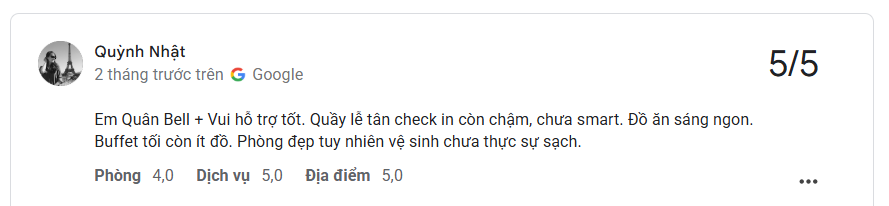 Bài đánh giá về trải nghiệm nghỉ dưỡng tại Dream Dragon Resort trên Google Maps 2026 30 danh gia khach hang