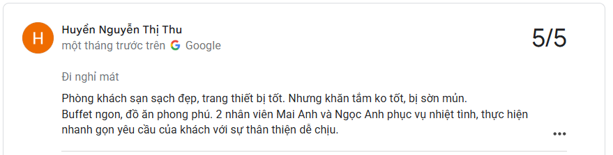 Bài đánh giá về trải nghiệm nghỉ dưỡng tại Dream Dragon Resort trên Google Maps 2026 31 danh-gia-thuc-te