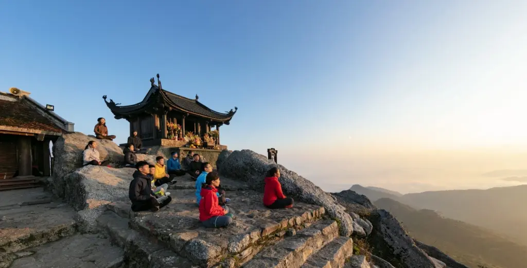 Khu Nghỉ Dưỡng Legacy Yên Tử: Trải nghiệm săn bình minh trên đỉnh núi thiêng Yên Tử vào mùa thu đông